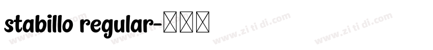stabillo regular字体转换